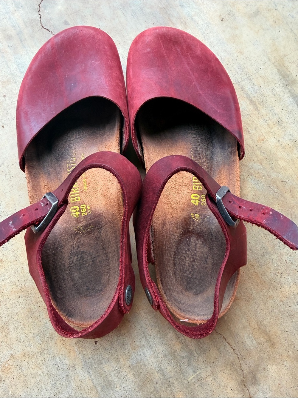 Birkenstock 40 100% Leather Zinfandel Messina Sandals Rare - Picture 3 of 5